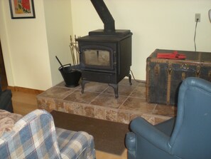 Wood Burning Stove in Great Room