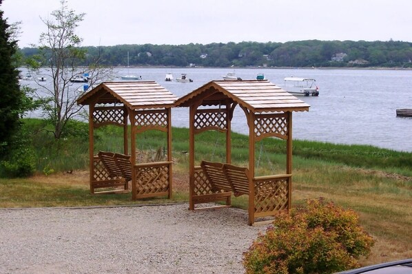 relax on our waterside swings