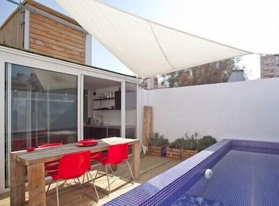 Design private house with small pool and bikes in Palma center