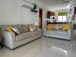 Living room with sofa bed