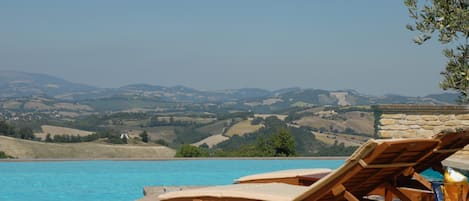 View from the infinity pool of La Corte del Gusto - le Marche Italy