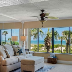 Views from the living room. Now with new flooring and new ceiling fan.