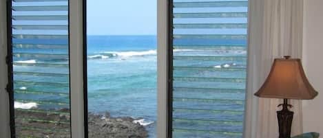 This is the view from our king bedroom. Spectacular. (Kona 101 Vacation Rentals)