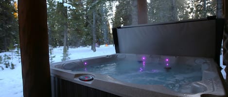 New hot tub, December 2023