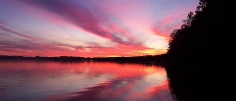 A beautiful sunset from the deck.