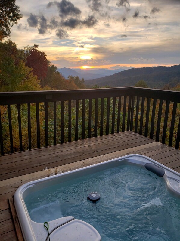 Enjoy the view from the hot tub