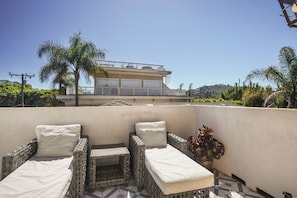 Indulge in the magic of Mediterranean-like weather on the private terrace.