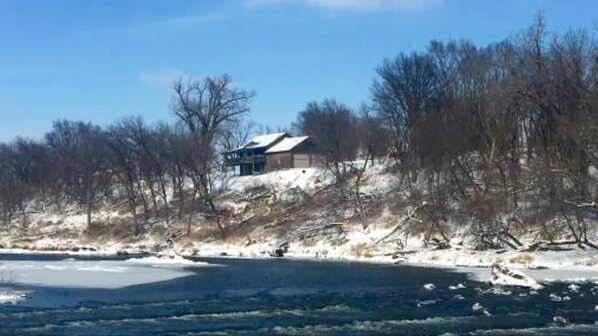 Winter view of home from the Klondike bridge. 