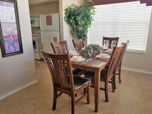 Kitchen table with seating for 6