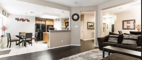 Open floor plan ideal for visiting with friends and family