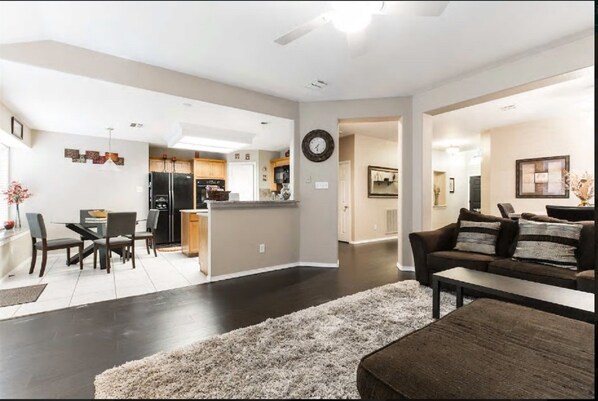 Open floor plan ideal for visiting with friends and family