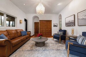 A Waterford fireplace shares both a romantic and European feeling.