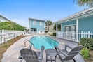 Nice Pool and Carriage House in Back Yard
