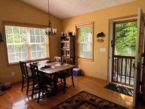 Dining Area with Screen door