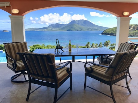 VERANDA WITH VIEW OF MT NEVIS