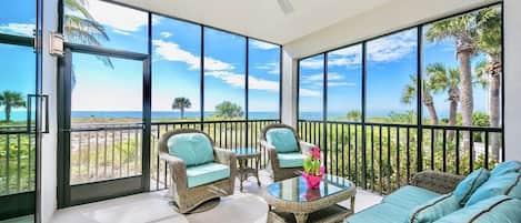 Open Air Lanai With Panoramic West Facing Views Of Florida's Gulf Coast