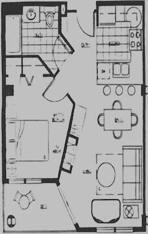 Floor plan of condo