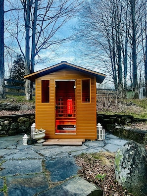 Outdoor sauna!