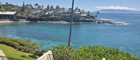 View of Honokeanu Cove from our balcony