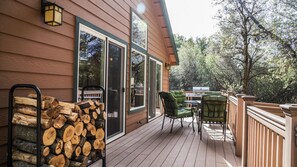 Enjoy relaxing on a private deck. Fire up the BBQ or just kick back. 
