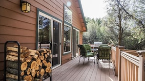 Enjoy relaxing on a private deck. Fire up the BBQ or just kick back. 