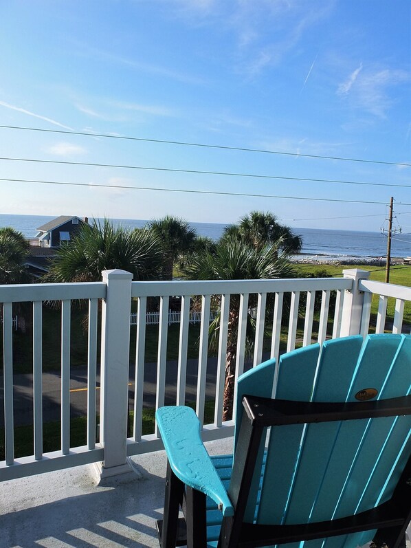 Wake up with your coffee with our view of the beach.  Only 100 yards away