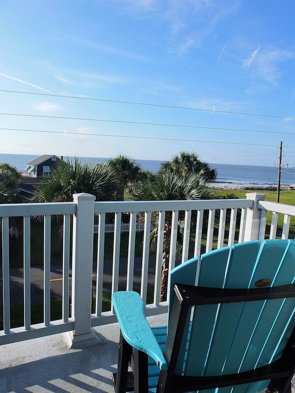 Wake up with your coffee with our view of the beach.  Only 100 yards away