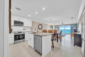BRAND NEW KITCHEN! Gorgeous new cabinets, island, stainless appliances