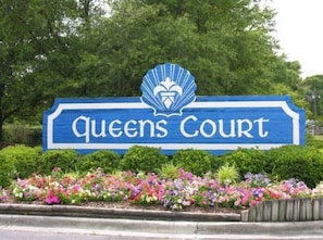 Entrance to Queens Court Resort