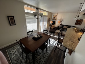 Sliding glass doors to balcony