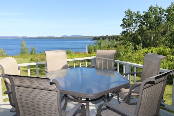 Deck overlooking the ocean