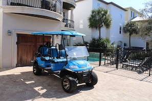 For a Small Additional Fee, You Can Reserve a 6 Seat Electric LSV, Perfect For Cruising to the Beach!