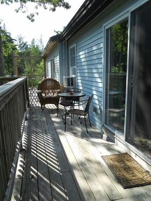 Enjoy breakfast on the deck which is gated to keep little ones or pets secure.
