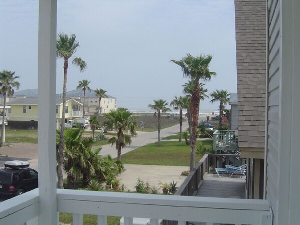 Balcony View from Master Bedroom - 115 East Polaris Dr, South Padre Island