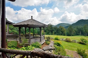 View of Gazebo and the mountains off the main deck