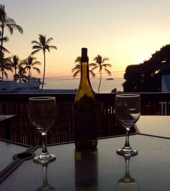 Enjoy wine at sunset.
How Romantic!