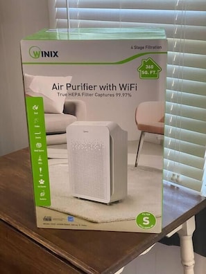 We recently added an air purifier to ensure the air is crisp and clean. 