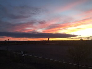 Sunset view from front of home