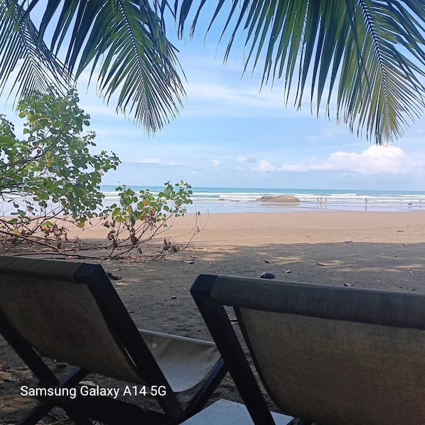 These chairs are reserved for you! 20 steps from the cottage. THATS BEACHFRONT