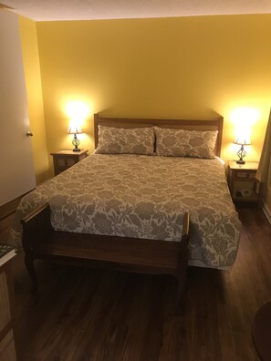KING SIZE BED, in the bedroom