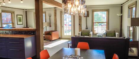 Dining room into the living areas