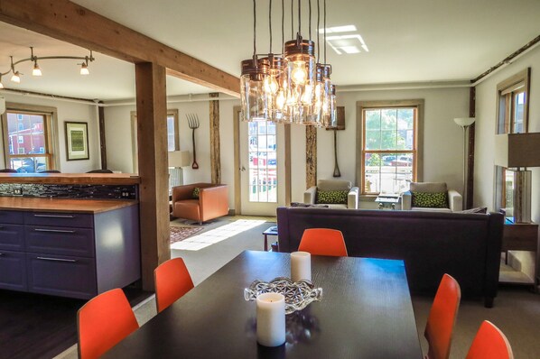 Dining room into the living areas