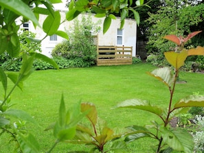 Rear garden showing Deck for Apartment #2