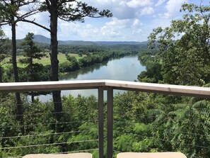 Our cabin offers a unique view up the river. 