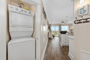 Enjoy the convenience of our inhouse washer and dryer provided.