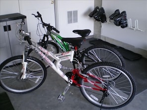 Boot dryers and bicycles for guests