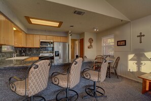 Kitchen with Pull up Bar Stools