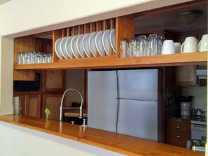 View of kitchen from the dining area