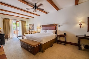 Spacious living area with king size bed.