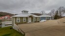 Front view of the Green home and the parking lot.